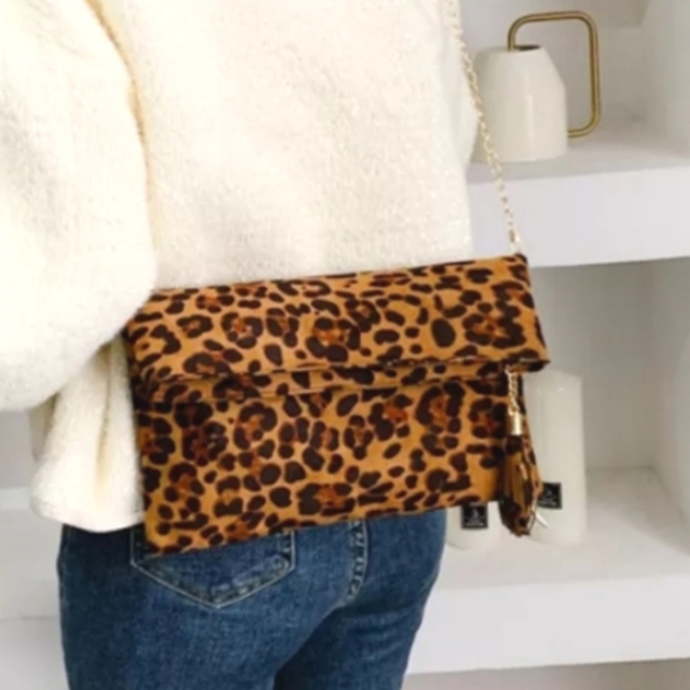 Lexi Leopard Crossbody - Tan